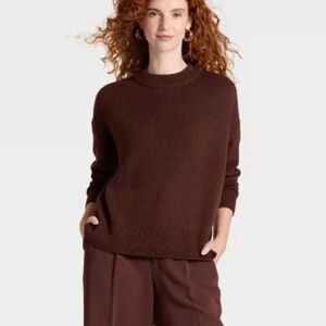 a new day Rich Brown Crew Neck Sweater